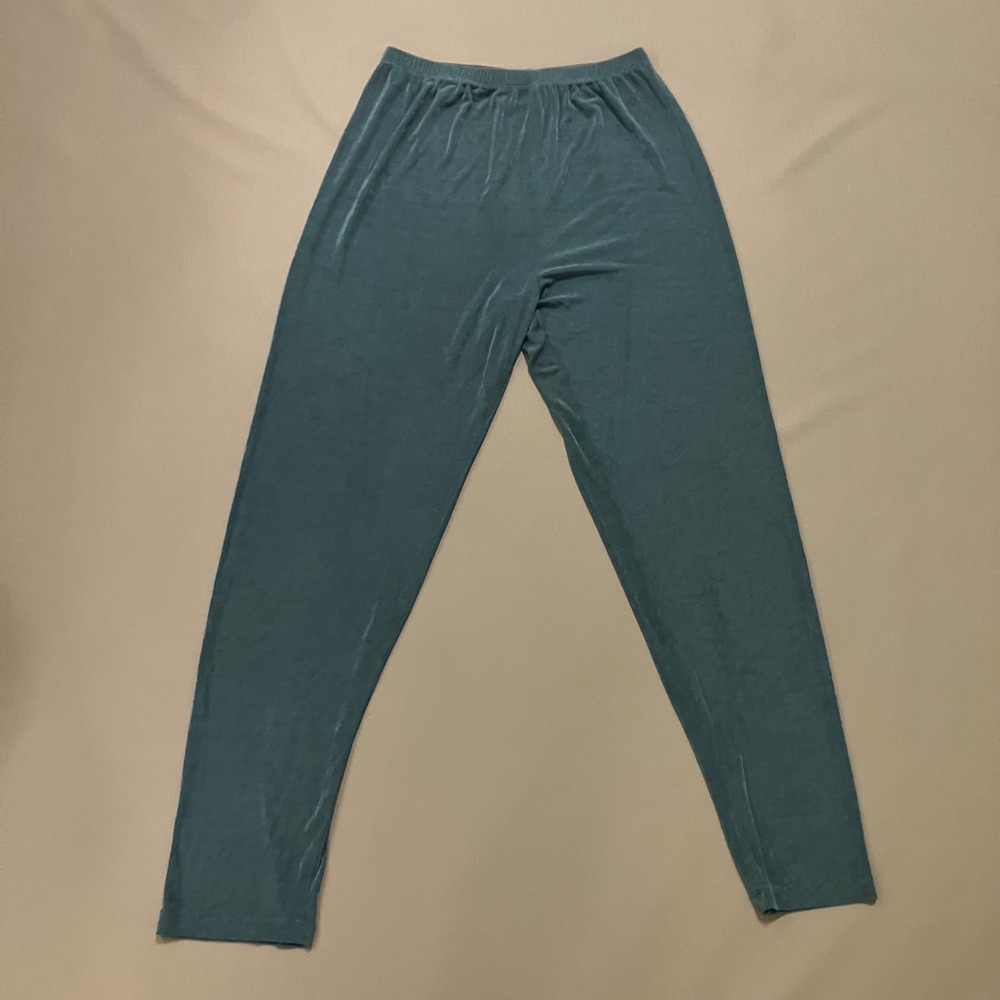 Chico's Private Edition Travelers Gray Pants Elastic‎ Waist Size 2 Large Tapered